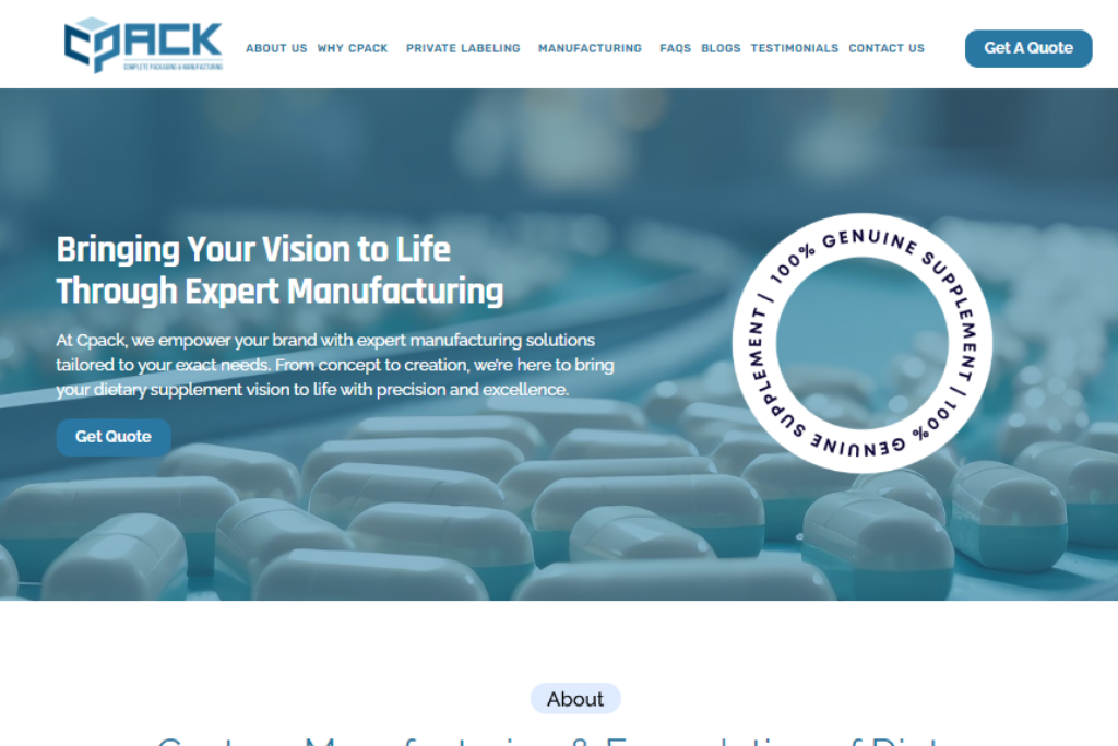 Cpack Manufacturing — Manufacturing · SEO